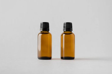 Damlalık şişe Mock-Up-iki şişe