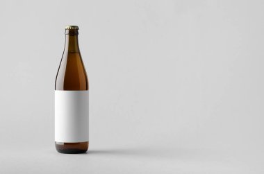 Bira şişe Mock-Up-boş etiket