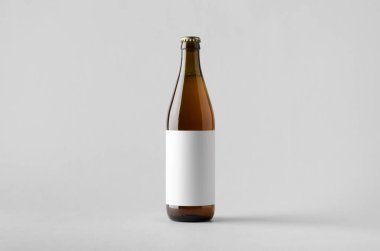 Bira şişe Mock-Up-boş etiket