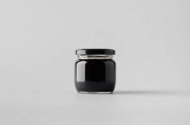 Blackberry reçel kavanoz Mock-Up