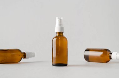 Amber sprey şişe Mock-Up-üç şişe