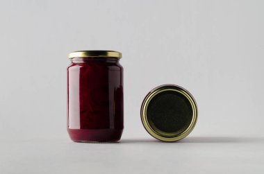 Pancar turşusu kavanoz Mock-Up-iki kavanoz