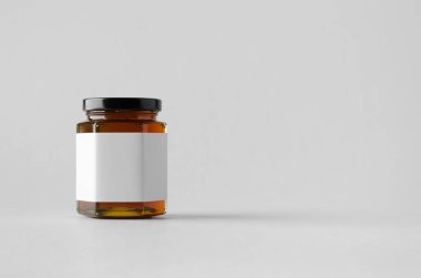 Bal kavanozu Mock-Up-boş etiket