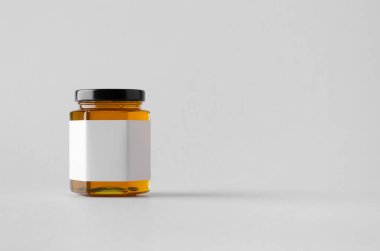 Bal kavanozu Mock-Up-boş etiket