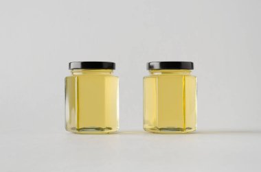 Bal kavanozu Mock-Up-iki kavanoz