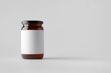 Bal kavanozu Mock-Up-boş etiket