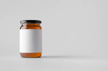 Bal kavanozu Mock-Up-boş etiket