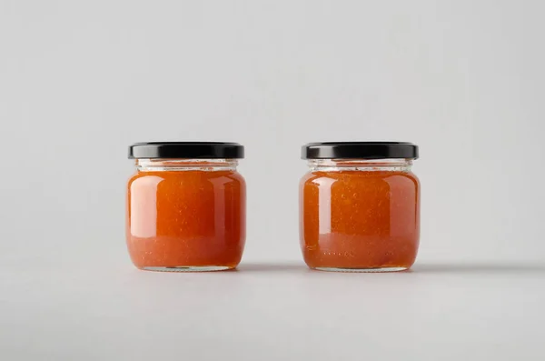 Quince Jam Jar Mock Dos Frascos — Foto de Stock