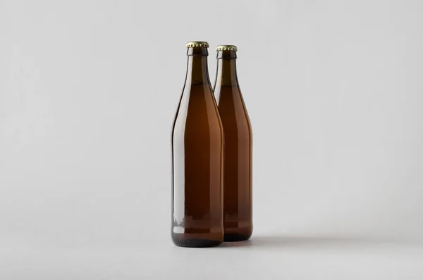 Bier Fles Mock Twee Flessen — Stockfoto