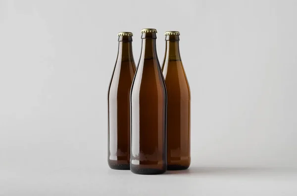 Bier Fles Mock Drie Flessen — Stockfoto