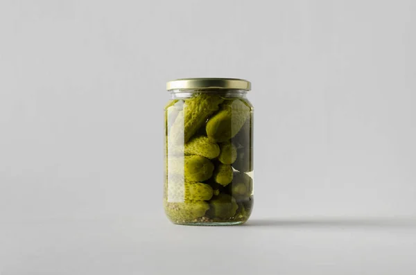 Tarro Pepino Escabeche Mock — Foto de Stock