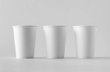 12 oz. beyaz kahve kağıt Kupası mock-up kapağı olmadan.
