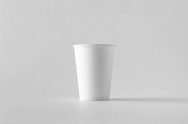 12 oz. beyaz kahve kağıt Kupası mock-up kapağı olmadan.