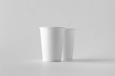 12 oz. beyaz kahve kağıt Kupası mock-up kapağı olmadan.