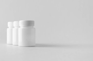 Beyaz plastik ek / tıp mock-up.