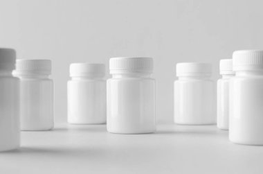 Beyaz plastik ek / tıp mock-up.