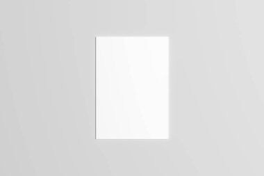 A6 El ilanı / kart / davet Mock-Up. 3D render.