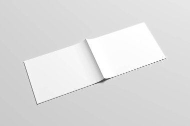 A6 El ilanı / kart / davet Mock-Up. 3D render.