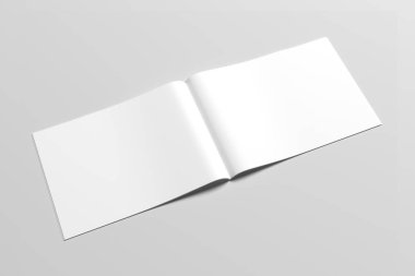 A6 El ilanı / kart / davet Mock-Up. 3D render.