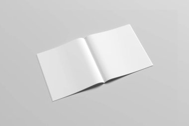 A6 El ilanı / kart / davet Mock-Up. 3D render.