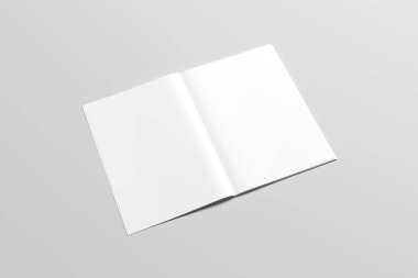 A6 El ilanı / kart / davet Mock-Up. 3D render.