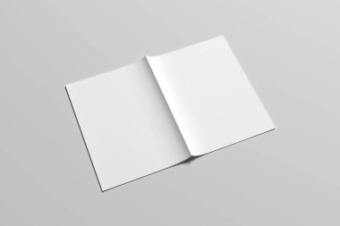 A6 El ilanı / kart / davet Mock-Up. 3D render.