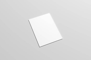 A6 El ilanı / kart / davet Mock-Up. 3D render.