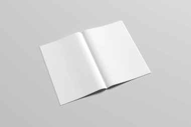 A6 El ilanı / kart / davet Mock-Up. 3D render.