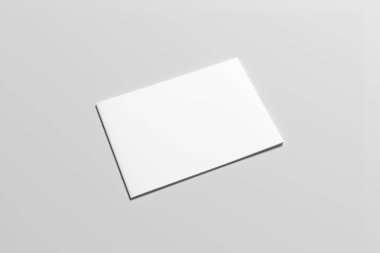 A6 El ilanı / kart / davet Mock-Up. 3D render.