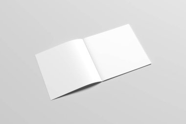 A6 El ilanı / kart / davet Mock-Up. 3D render.