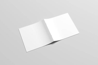 A6 El ilanı / kart / davet Mock-Up. 3D render.