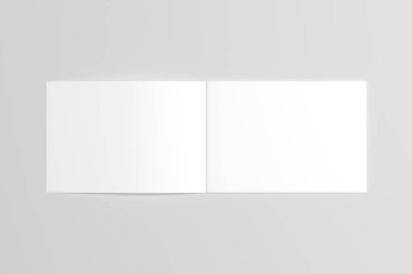 A6 El ilanı / kart / davet Mock-Up. 3D render.