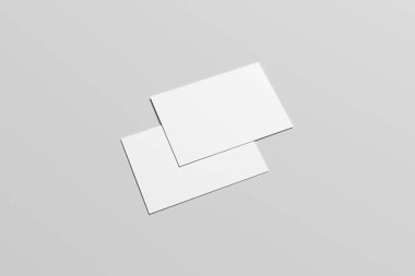 A6 El ilanı / kart / davet Mock-Up-iki el ilanları. 3D çizim