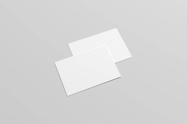 A6 El ilanı / kart / davet Mock-Up-iki el ilanları. 3D çizim