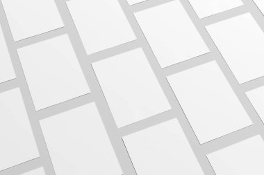 A6 El ilanı / kart / davet Mock-Up-birden fazla el ilanları. 3D çizim