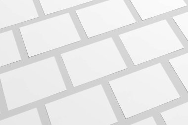 A6 El ilanı / kart / davet Mock-Up-birden fazla el ilanları. 3D çizim