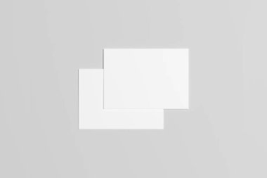 A6 El ilanı / kart / davet Mock-Up-iki el ilanları. 3D çizim