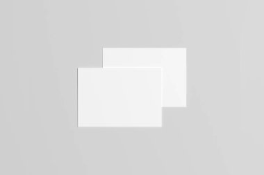 A6 El ilanı / kart / davet Mock-Up-iki el ilanları. 3D çizim