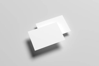 A6 El ilanı / kart / davet Mock-Up-iki el ilanları. 3D çizim