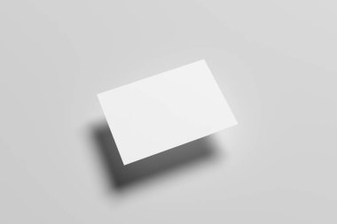 A6 El ilanı / kart / davet Mock-Up. 3D çizim