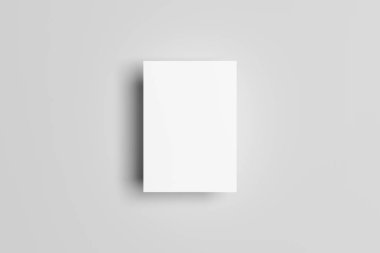 A6 El ilanı / kart / davet Mock-Up. 3D çizim