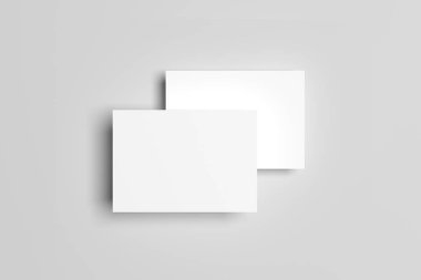 A6 El ilanı / kart / davet Mock-Up-iki el ilanları. 3D çizim