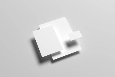 Marka / Kırtasiye Mock-Up. 3D çizim