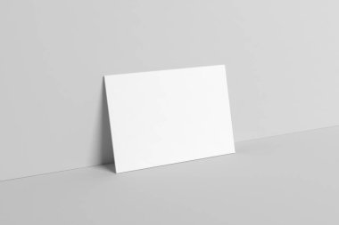 A6 El ilanı / kart / davet Mock-Up. 3D render.