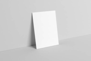 A6 El ilanı / kart / davet Mock-Up. 3D render.