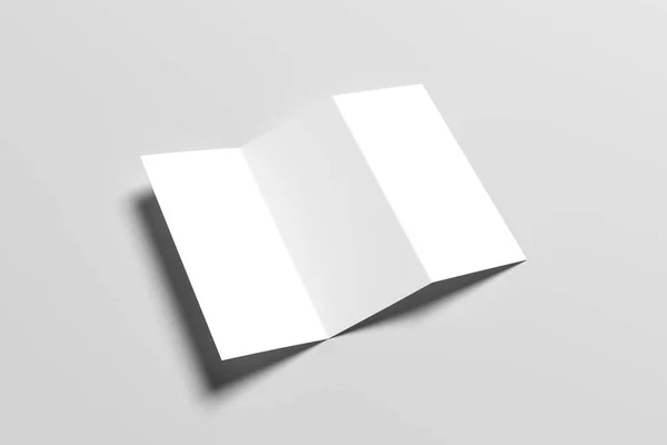 折りパンフレット モックアップ イラストレーション — ストック写真