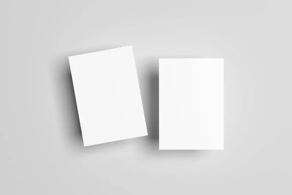 フライヤー ポストカード 招待モックアップ つのチラシ イラストレーション — ストック写真