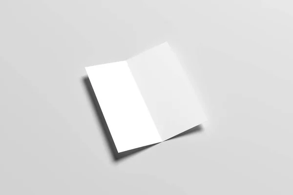 二つ折り つ折りパンフレット モックアップの — ストック写真