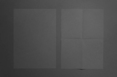 Siyah A3 Poster Mock-Up-buruşuk ve düz