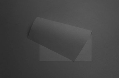 Siyah A3 Poster Mock-Up - eğri